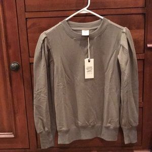 NWT Matilda Jane Good Hart olive green sweatshirt.